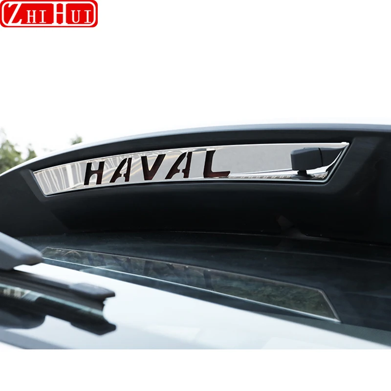 Stainless Steel Rear Door Trim Car Rear Door Trunk Chrome Trim Tailgate Strips Stickers For Haval Jolion 2022 2021 Accessories