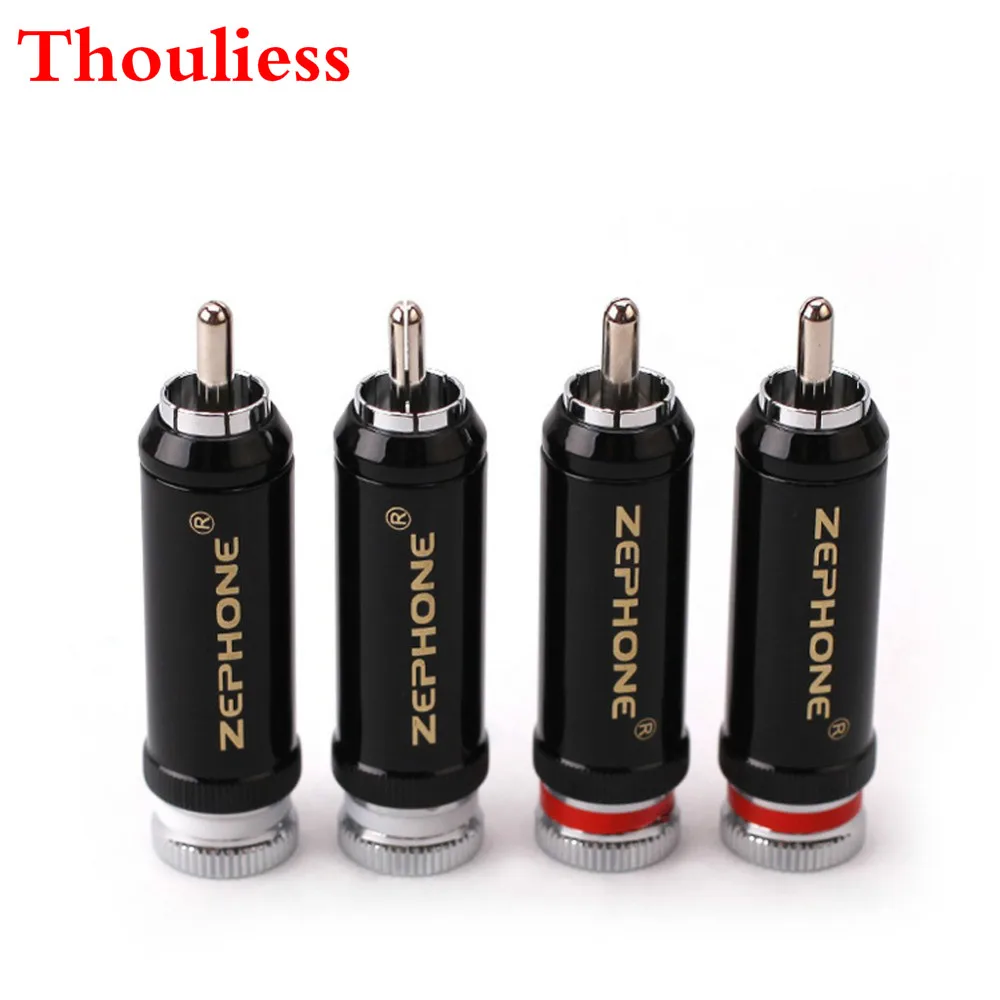 

Thouliess Free Shipping 4pieces HIFI RCA Jack Plug Connector for DIY audio cable