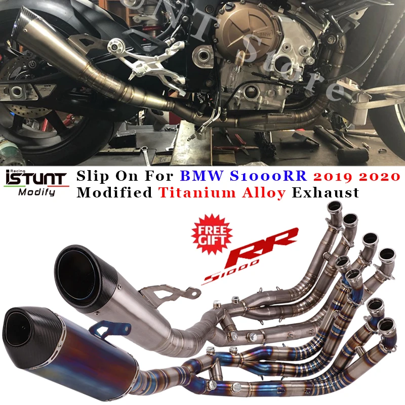 

For BMW S1000RR 2020 2019 Full System Exhaust Escape Modified Titanium Alloy Front Mid Link Pipe Muffler Motorcycle Exhaust