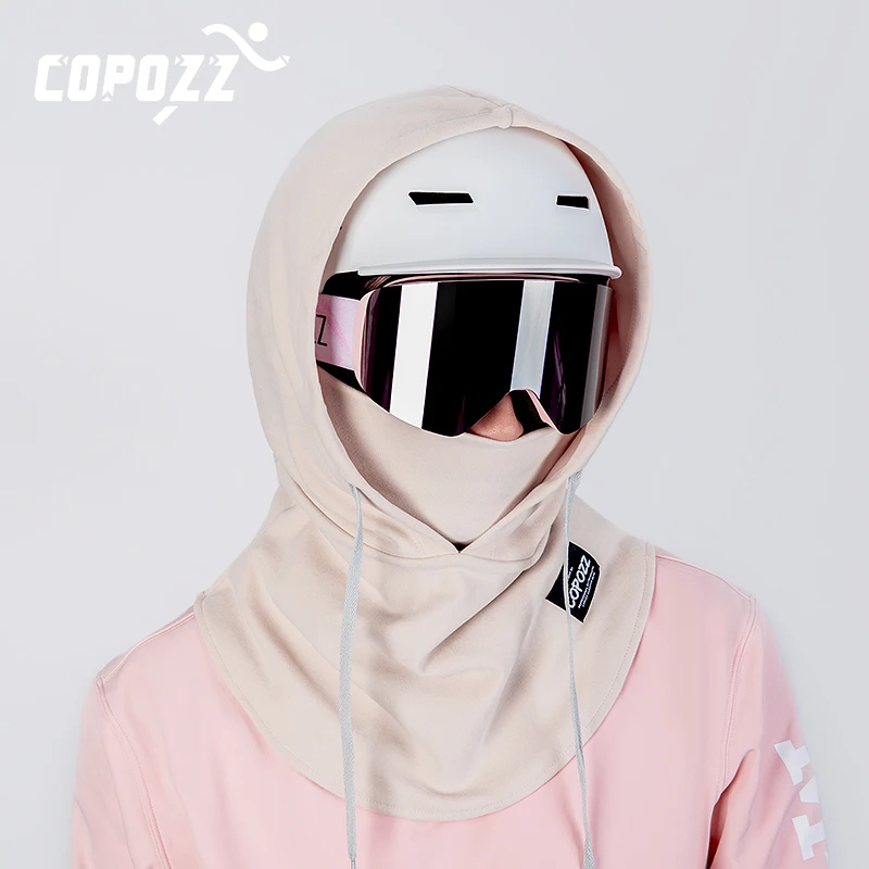 COPOZZ Winter Thermal Fleece Ski Mask Full Face Head Coverings Snowboard Hooded Scarfs Outdoor Sports Cycling Headgear Balaclava