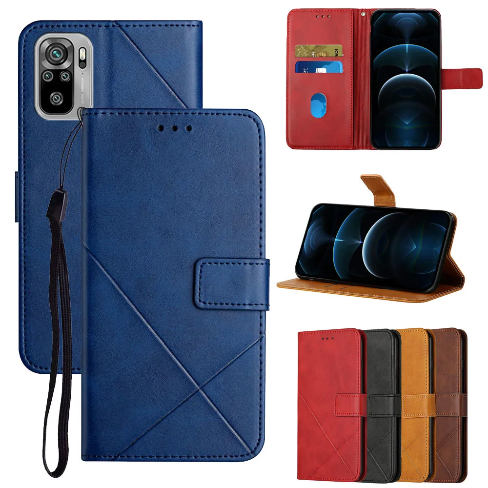 Phone Case For Xiaomi Redmi Note 10 10S 9 8 7 6 Pro 9S 9A 9C 9T 8A 7A Flip Wallet Holder Leather Card Book Cover