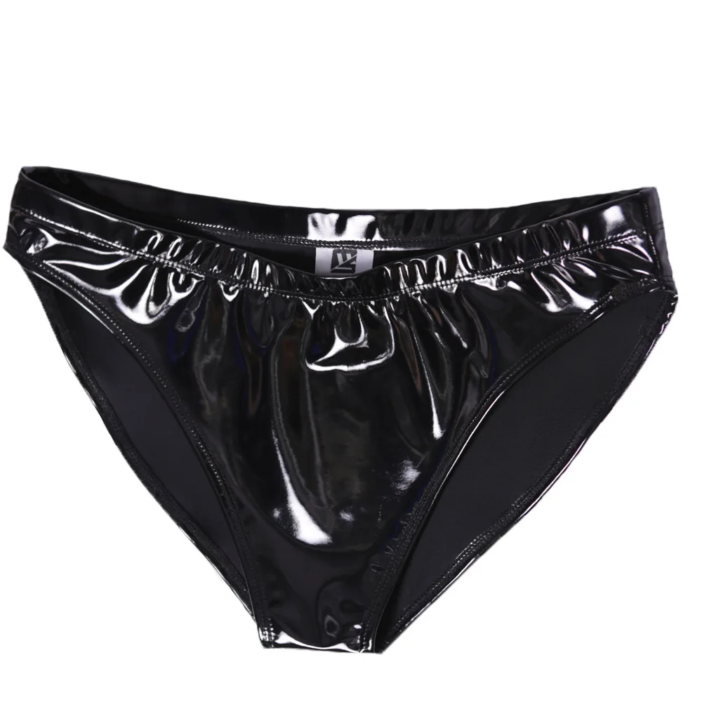 Plus Size Wetlook Shiny PVC Ladies Panties Sexy High Waist Underwear Women Calcinha Bragas Briefs Lingerie Shorts Calzon Mujer