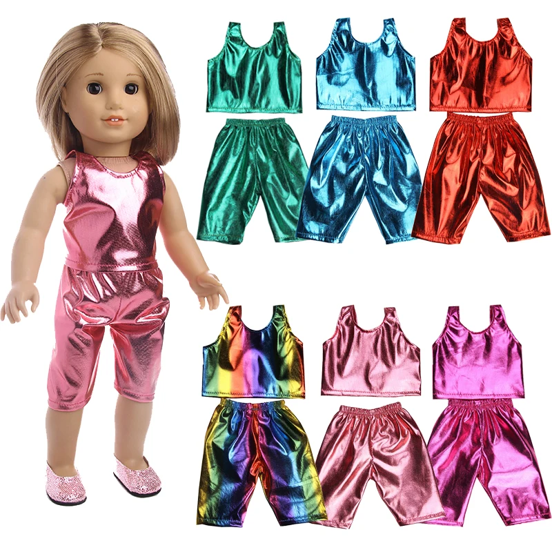 Doll Clothes Sequin Suit &Dess Fit 18 Inch American & 43Cm Baby  New Born Doll For Our Generation Doll Daily Life