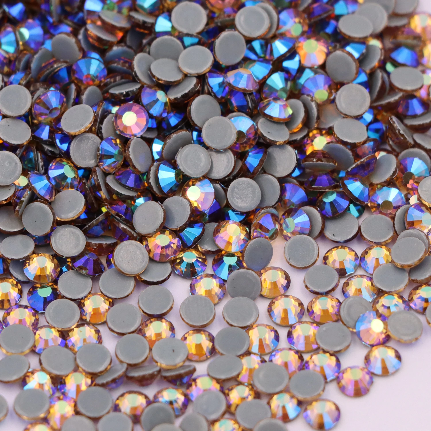 

Light Colorado Topaz AB Hot Fix Rhinestones Iron On Hotfix Glass Stones Strass Crystals for Clothes Shoes Dresses