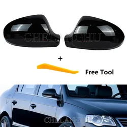 For VW Passat B6 2006 2007 2008 2009 2010 2011 Rearview Mirror Caps Cover Door Wing Mirror Case Cover Trims