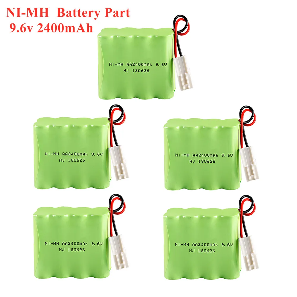 1-5 개/몫 9.6v 2400mah NiMH 배터리 Rc 장난감 자동차 탱크 기차 로봇 보트 총 Ni-MH AA 700mah 9.6v 충전식 배터리