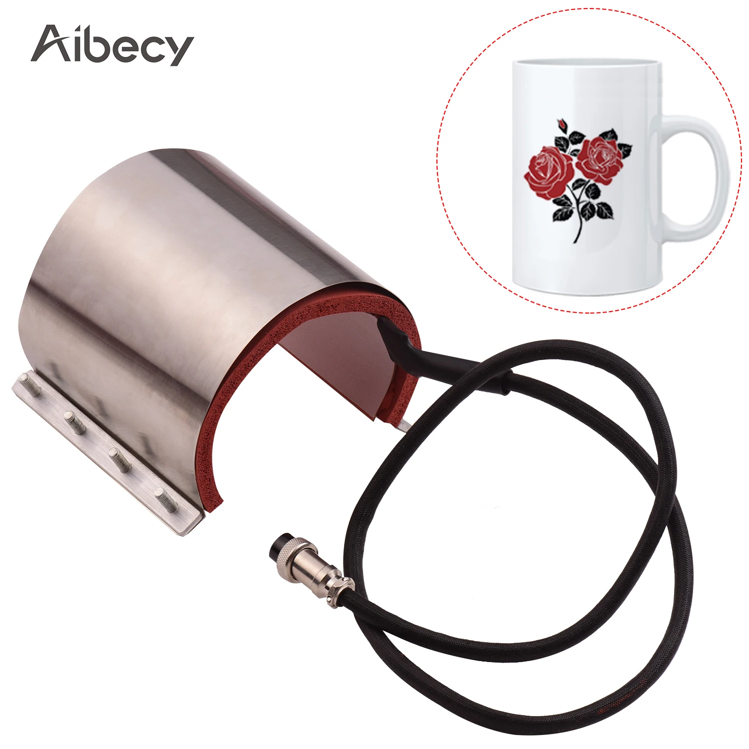 Aibecy Mug Cup Press Heating Transfer Attachment Silica Gel 9oz(12*19cm) for Heat Press Machine Transfer Sublimation