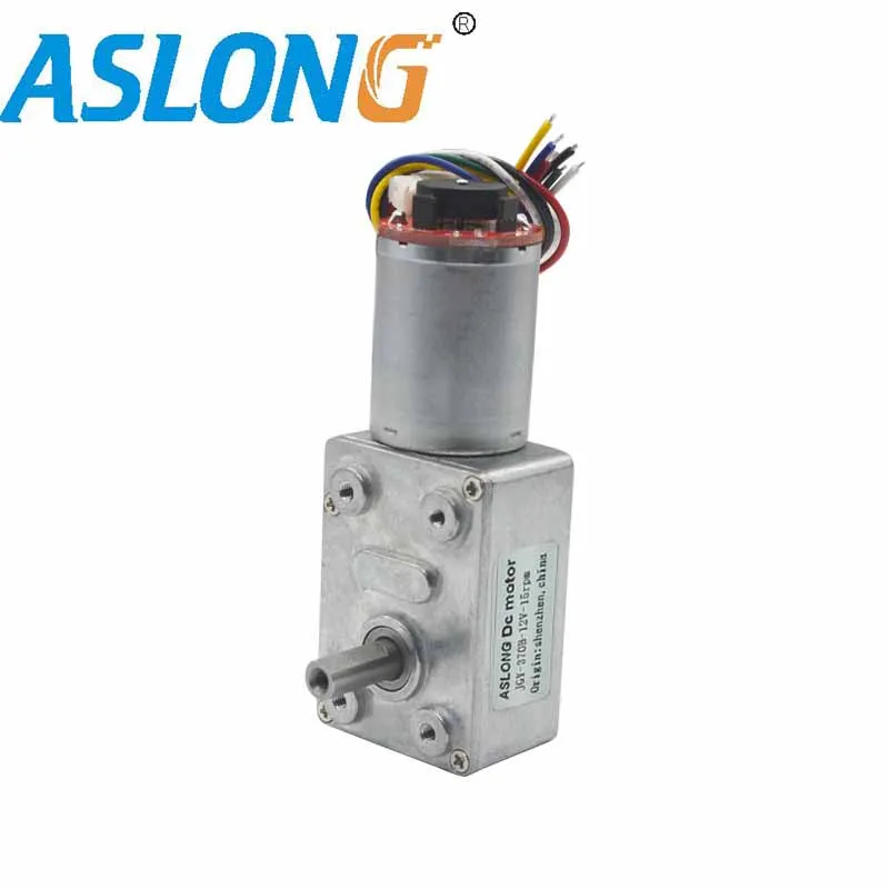 

L-type metal gear reducer with 12v dc encoder motor 370 worm gear encoder reduction motor gearbox factory supply cw/ccw JGY-370B