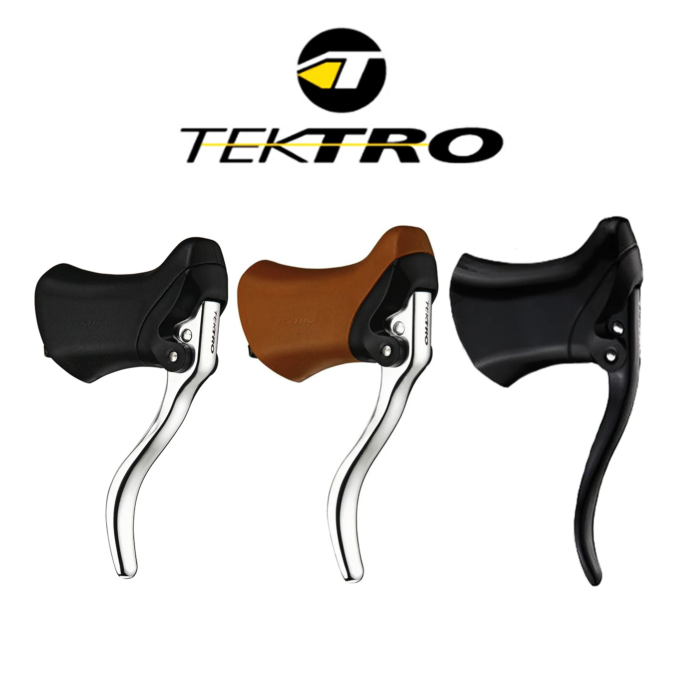 TEKTRO Brake Lever RL340 MTB Road Bike Aluminum Aero Lever Quick Release Mechanism with Rubber Hood 23.8 & 24.2mm Handlebar