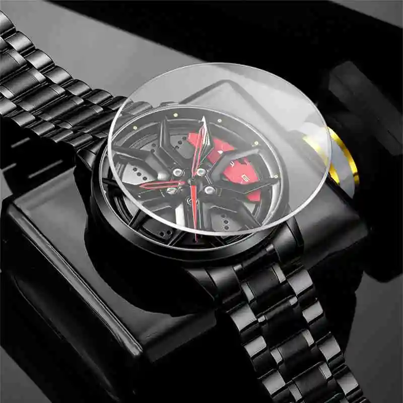 New Original 3D Wheel Rim Hub Watches Men 3D Sport Rim Hub Wheel Wristwatch Creative Car Quartz Men's Watches Relogio Masculino