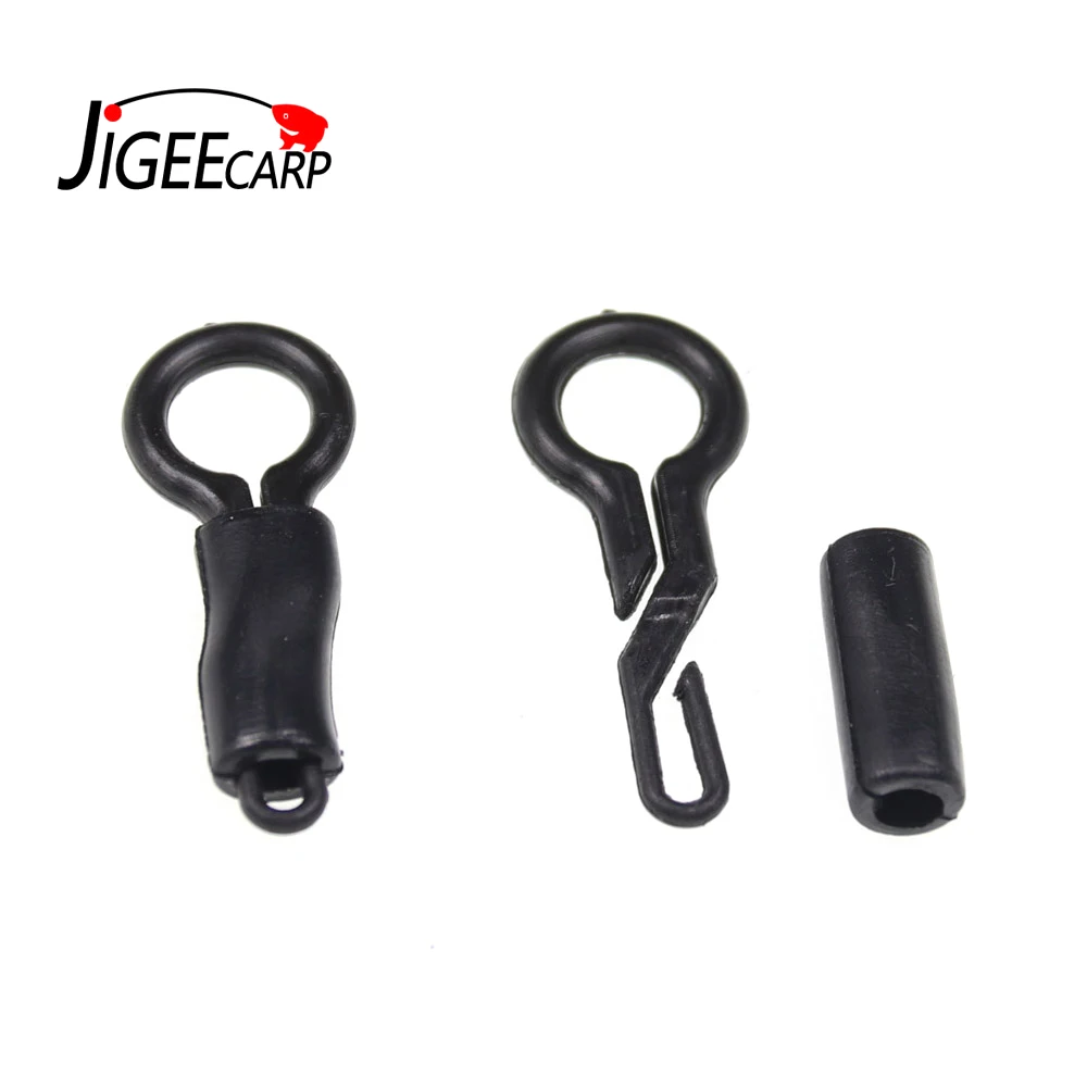 JIGEECARP 20pcs Carp Fishing BackLead Clips and Silicone Sleeve Locking Tube Weight Sinker Holder Carp Catfish Fishing Tackles