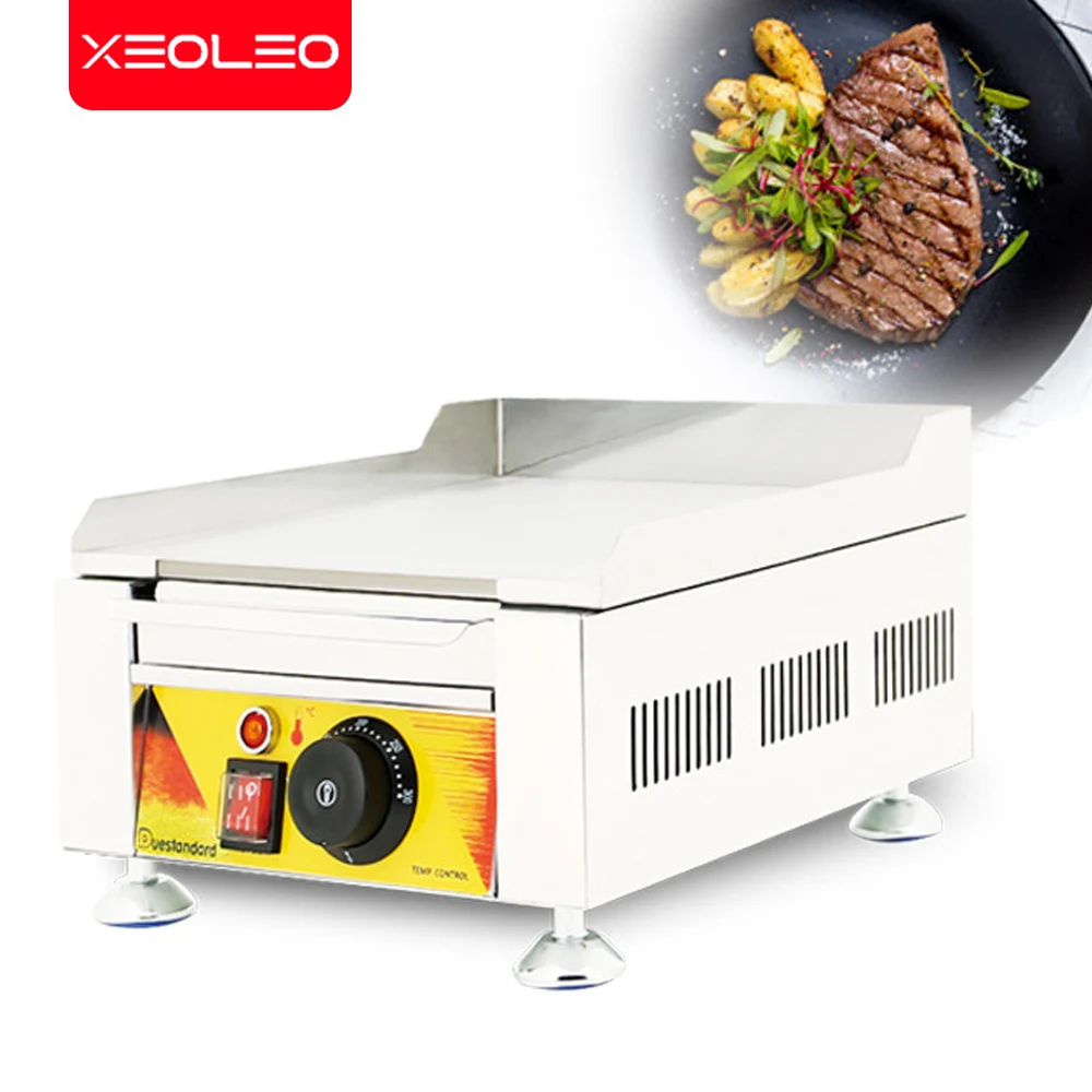 

XEOLEO Mini Electric Griddle Machine Teppanyaki Furnace Grilled Squid/Steak/Hand Cake/Pasta Kitchen Food Processor Home Cuisine