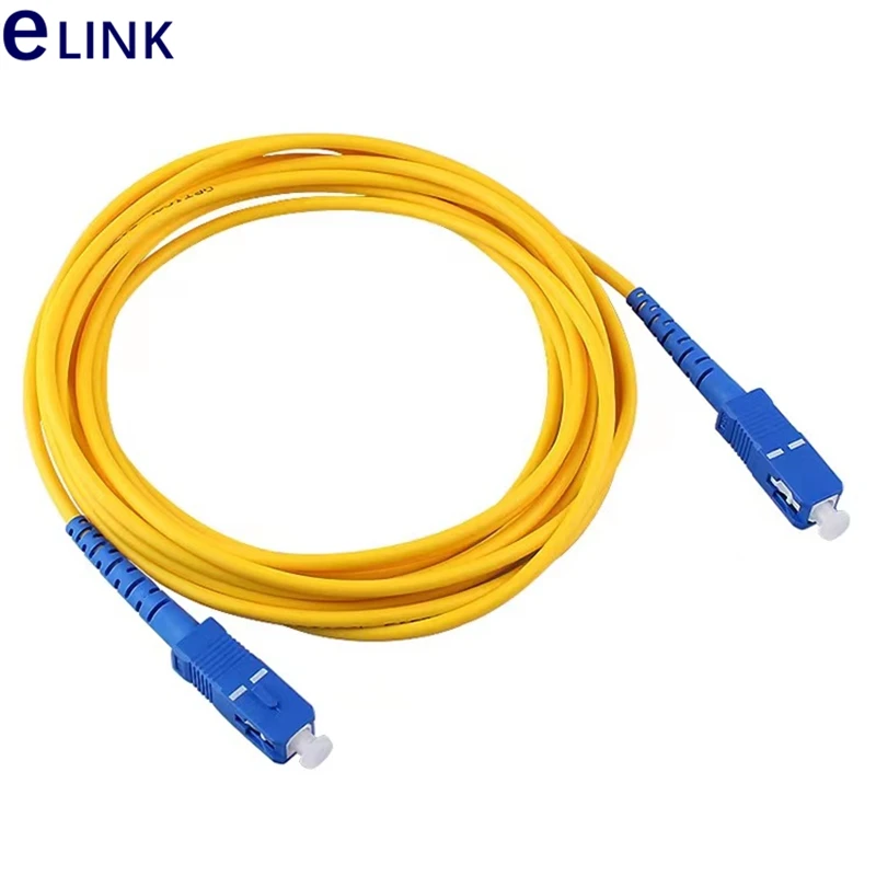 1-50mtr SC-SC fiber optic patchcord SX SM 5m 10m 20m 30m 3.0mm 2.0mm singlemode Simplex SC/UPC fibre opitcal jumper PVC ELINK