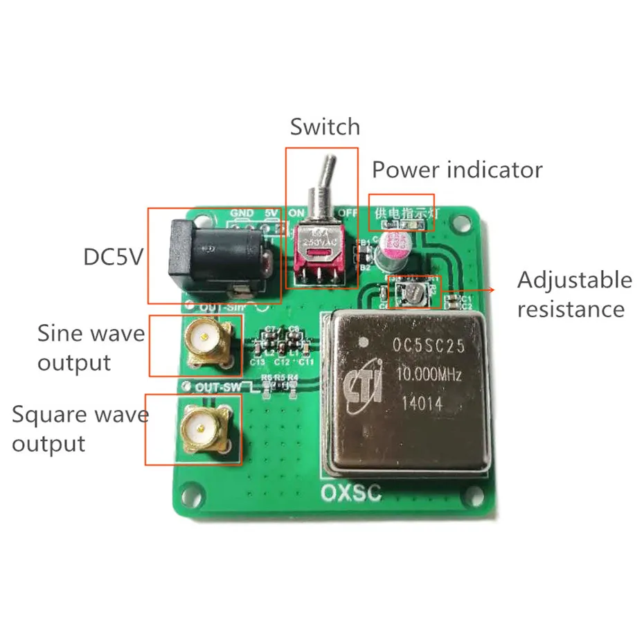 New 10MHz / 13MHz OCXO Constant Temperature Crystal Oscillator Frequency Reference  Clock Calibrator