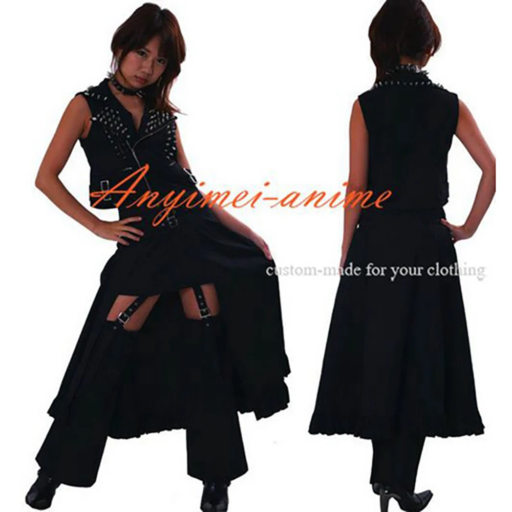 

fondcosplay hiphop Gothic Tripp Lolita Punk Fashion black cotton Dress Outfit Cosplay Costume CD/TV[CK253]