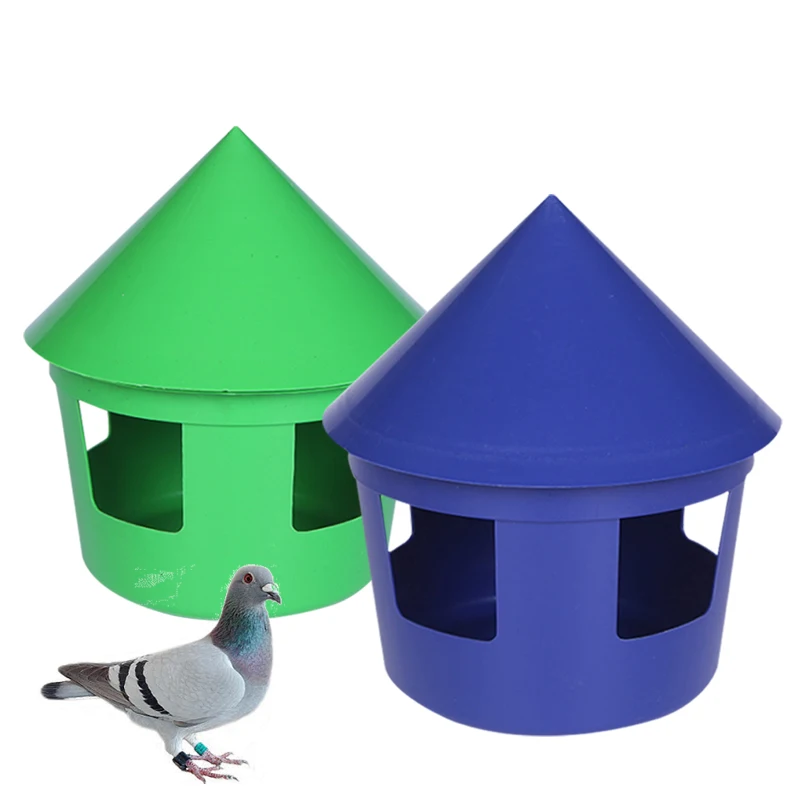 

1Pc Bird Feeder Hanging Cage Bowls Feeding Food Dispenser Health Sandbox For Birds Pigeon Parrot 3 Colors Pet Supplies