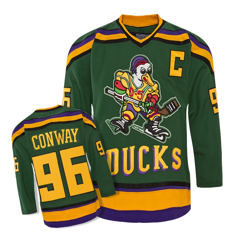 

COLDOUTDOOR ducks hockey jersey with 96 and CONWAY