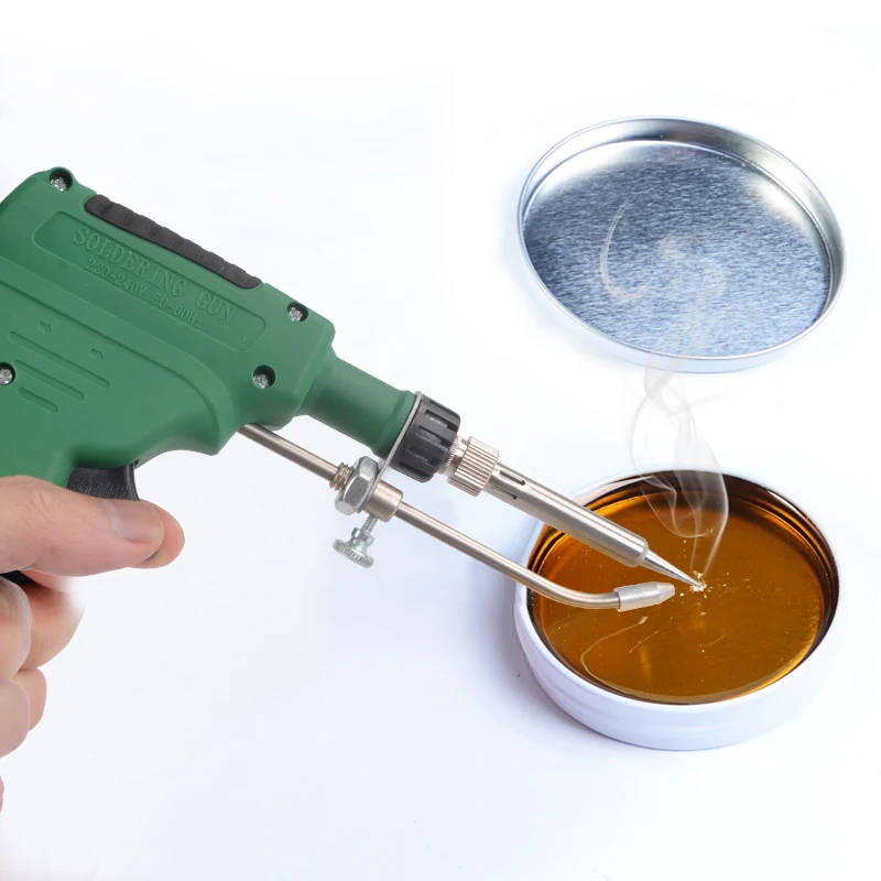 EU 220V 60W Manual Heating Soldering Iron Gun With Suction Tin Device Automatically Fast Heating Welding Repair Tool