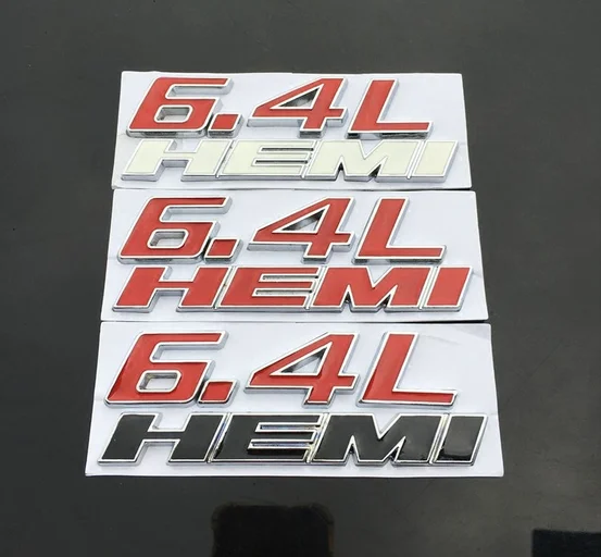 

3D Auto Stickers Metal 6.4LHEMI Badge Emblem Decal Motorbike Car Accessories