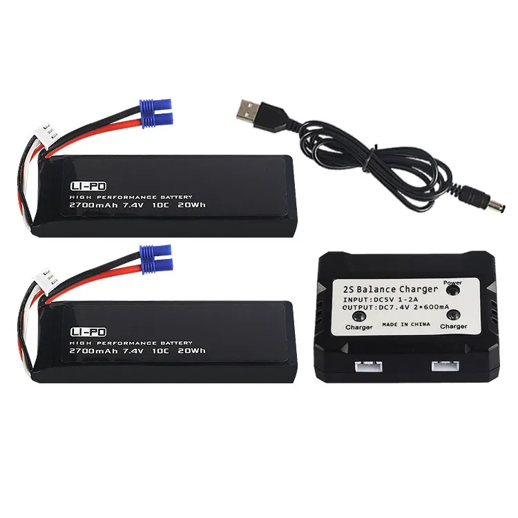 7.4V 2700mAh 10C Original Battery/USB charger for Hubsan H501S H501A H501M H501C X4 RC Quadcopter Spare Parts H501S-14