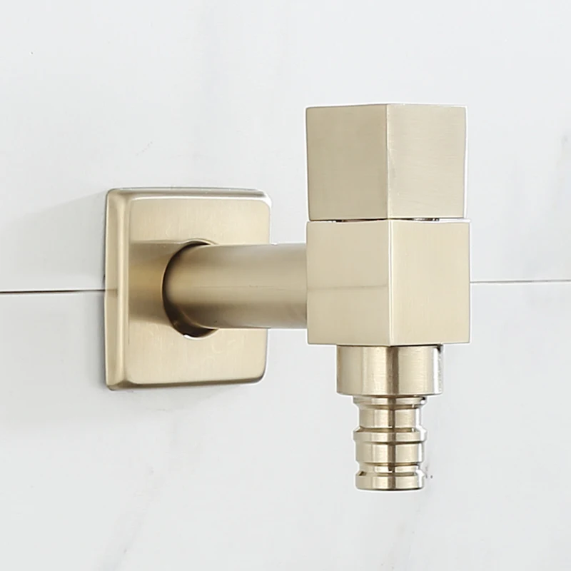 Drawing Gold Washing Machine Faucet Single Cooling Nozzle Bibcocks Mop Pool Faucet  single hole holder tap