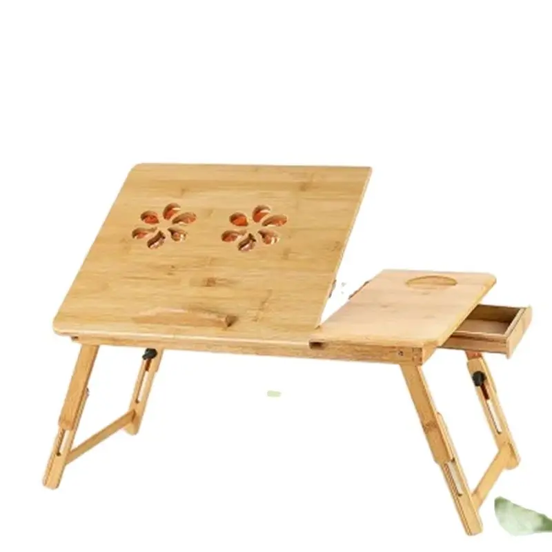 Bamboo simple laptop desk and bed with foldable small table simple desk dormitory lazy table writing desk