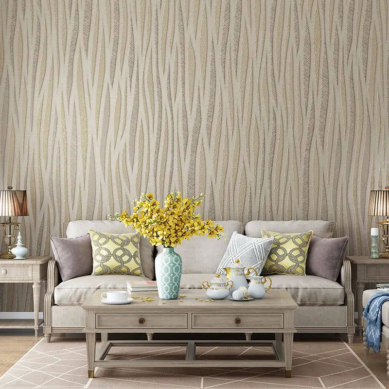 

Wallpaper waterproof Nordic minimalist bedroom moisture-proof and wear-resistant deep-relief indoor gray wallpaper
