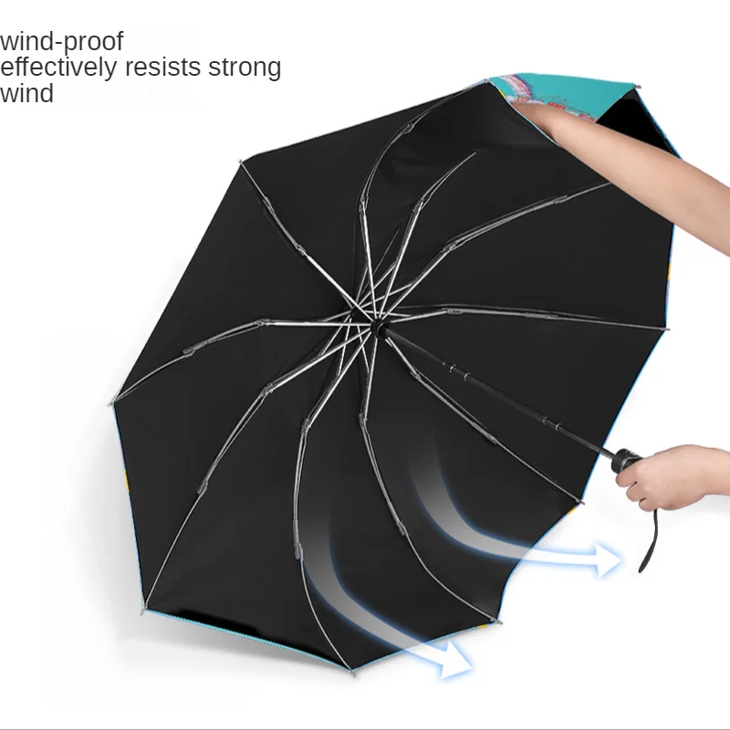 Cartoon Full-automatic Inverted Umbrella 10ribs Rain&sunreverse Car Using Umbrella Strong Parapluie Fille