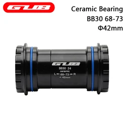 GUB BB30 24mm Press Fit Bicycle Ceramic Bearing Bottom Bracket Thread Lock for MTB Road Bike 42x68/73mm Frame to 24 Crankset