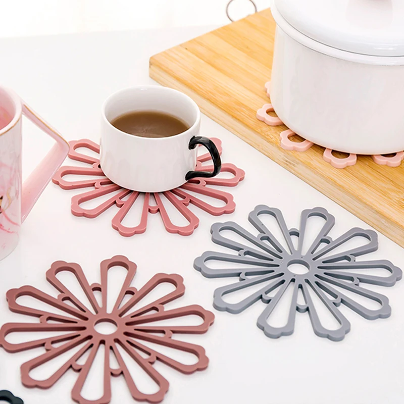 Rubber Kitchen Placemat Table Decor for Dining Mat Heat-resistant Pot Holder Cup and Mugs Drink Coaster Anti Slip Insulation Pad