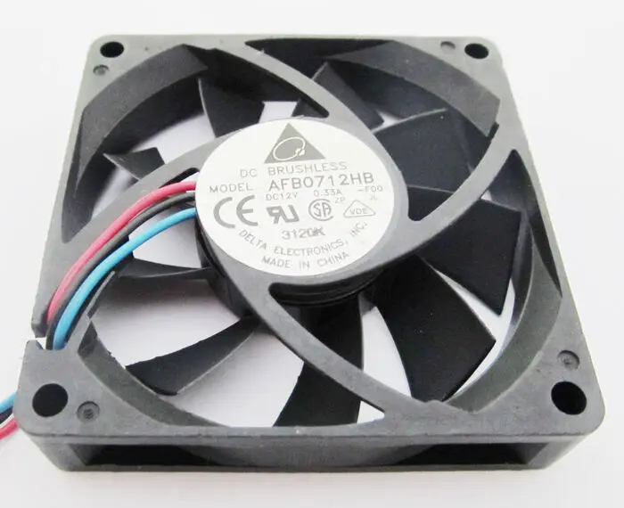 1pc DELTA AFB0712HB 70x70x15mm 70mm 7015 12V 0.33A CPU DC Cooling Fan 3 wire