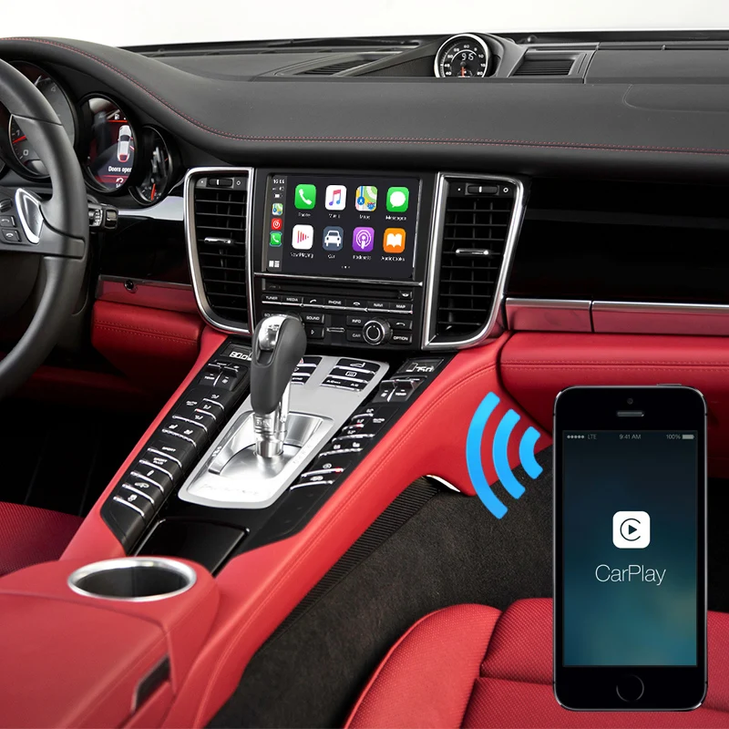 Wireless iphone carplay for Porsche Panamera Cayenne Macan Boxster Cayman 911 with PCM3.1 PCM4.0 CDR3.1 screen android auto box