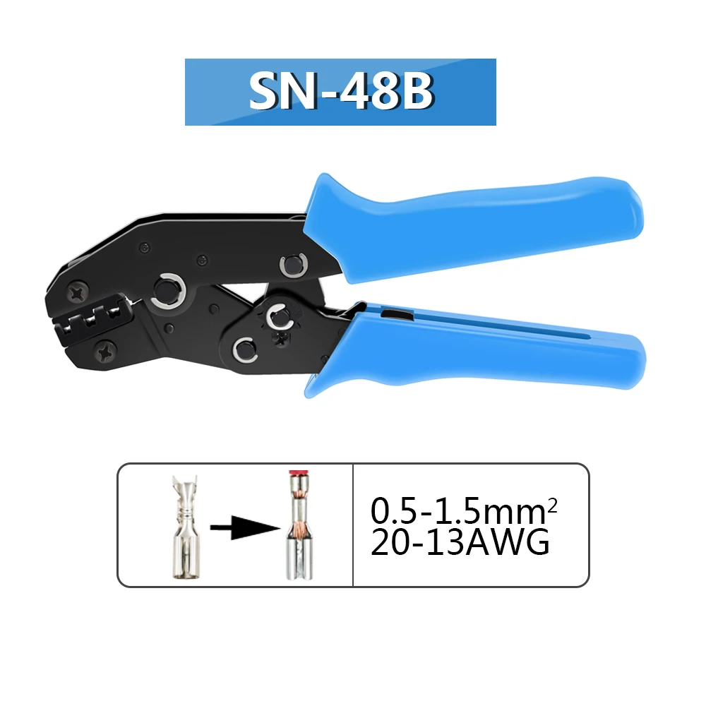 Crimping Tools Pliers Set for Pulg tubular tube nsulated Terminals SN-28B N-48B SN-06WF Jaw Kit Electrical Pressing Pliers