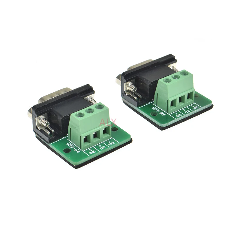 1PCS DB9 9PIN male female serial port connector to terminal adapter D-SUB COM RS232 TO RS485 converter BOARD terminal block