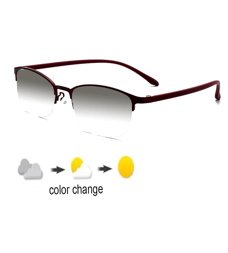 

Titanium Anti Blu Light Ultralight Photochromic Gray Reading Glasses Business Men Women+1.0 +1.5 +1.75 +2.0 +2.5 +3 +3.5 +4