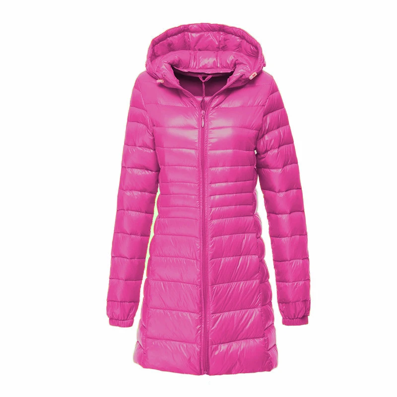 Oversized 7XL 8XL Plus Long Down Jacket Women Winter Ultra Light Down Jacket Women with Hooded Down Coat Female Big Size Coats