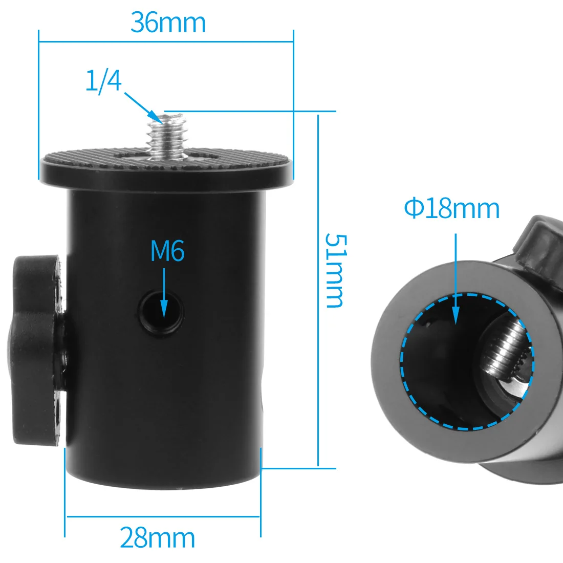 1/4 "schraube Konverter Adapter Montage Basis Kopf Halter für Stativ Einbeinstativ Flash Licht Softbox Diffusor Stehen Stange Kamera Unterstützung – Detail 13