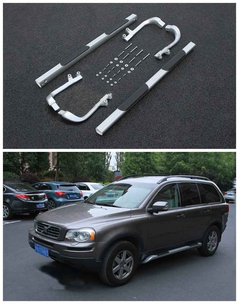 Running Boards Auto Side Step Bar Pedals High Quality Grain Design Nerf Bars For  Volvo XC90 1997-2014