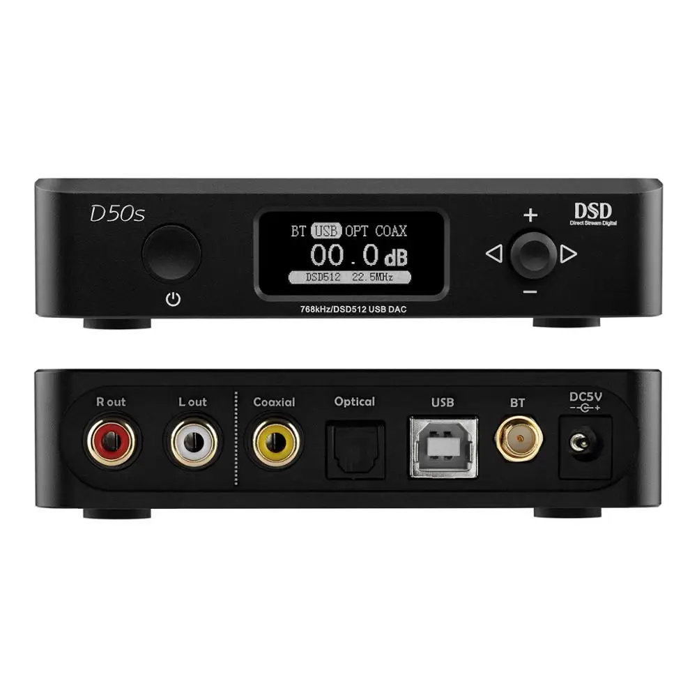 A50S 헤드폰 앰프용 고해상도 오디오 HIFI 디코더, D50s ES9038Q2M * 2 DAC 블루투스 5.0, LDAC D50, DSD512, 32 비트, 768kHz, 신제품