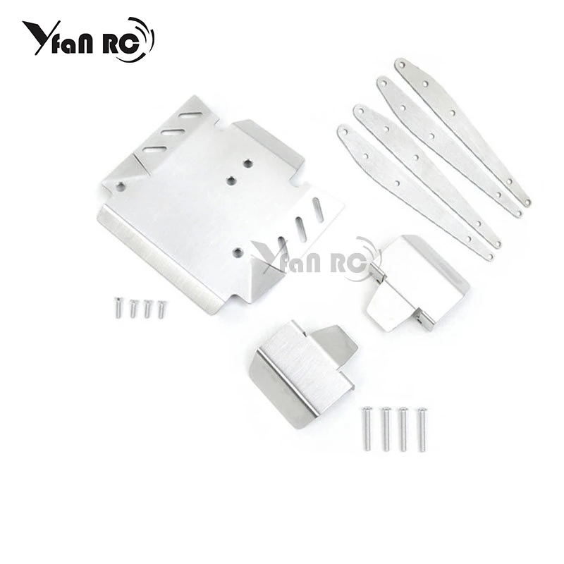 1 set For axial 1 / 10 rbx10 axi03005 ryft chassis armor Three piece set metal armor anti-collision stainless steel guard plate