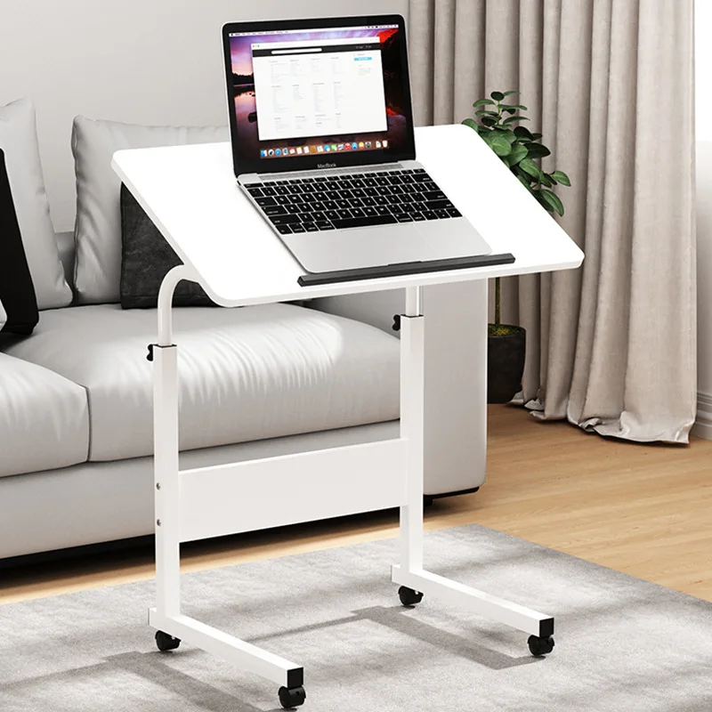 Lazy Bedside Tables Computer Desk Table Shelves White Stand Riser Computer Desk L Shaped Mesa Plegable Office Furniture OF50CC