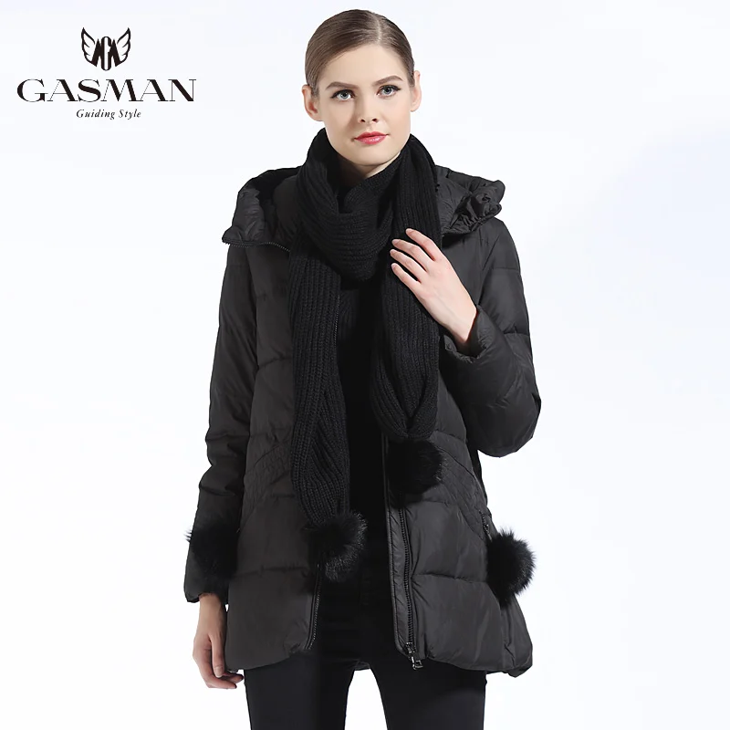 GASMAN Blue Winter Thick Jacket For Women Coat Hooded Fashion Down Jacket Brand Overcoat Female Spring Parka Warm Bio Coat 18833