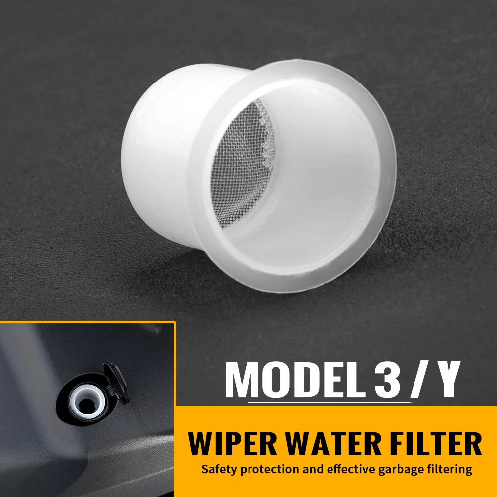 

For Tesla Model 3 2017-2021 Model Y ABS Car Wiper Water Inlet Filter Anti-Clogging Auto Parts Exterior Modification Accessories