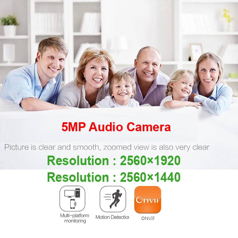 720P 1080P 5MP Mini wireless Ip Camera Wifi Audio Full HD Cctv Security Surveillance 2.8mm-12mm Lens zoom Home Camera Onvif