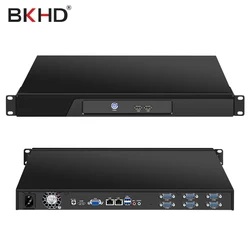 BKHD 산업용 컴퓨터 1U 랙 서버 산업용 컴퓨터 호스트 코어 i3i5i7 듀얼 네트워크 포트 6COM 맞춤형 서버 멀티 시리얼