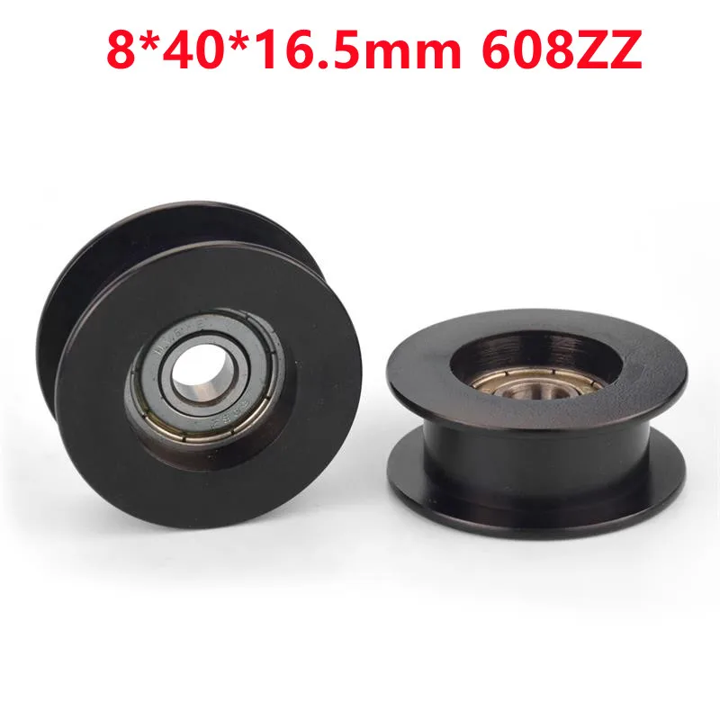 

10pcs/50pcs H Type Groove Bearing POM Hard Shell 8x40x16.5mm 608ZZ Plastic Covered Pulley Roller Guide Wheel 8*40*16.5mm