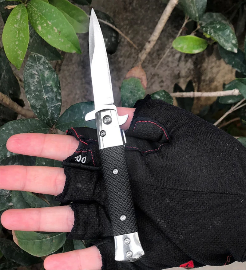 

Pocket knife new product Outdoor camping Resin handle folding knife self-defense portable camping tool Household knife