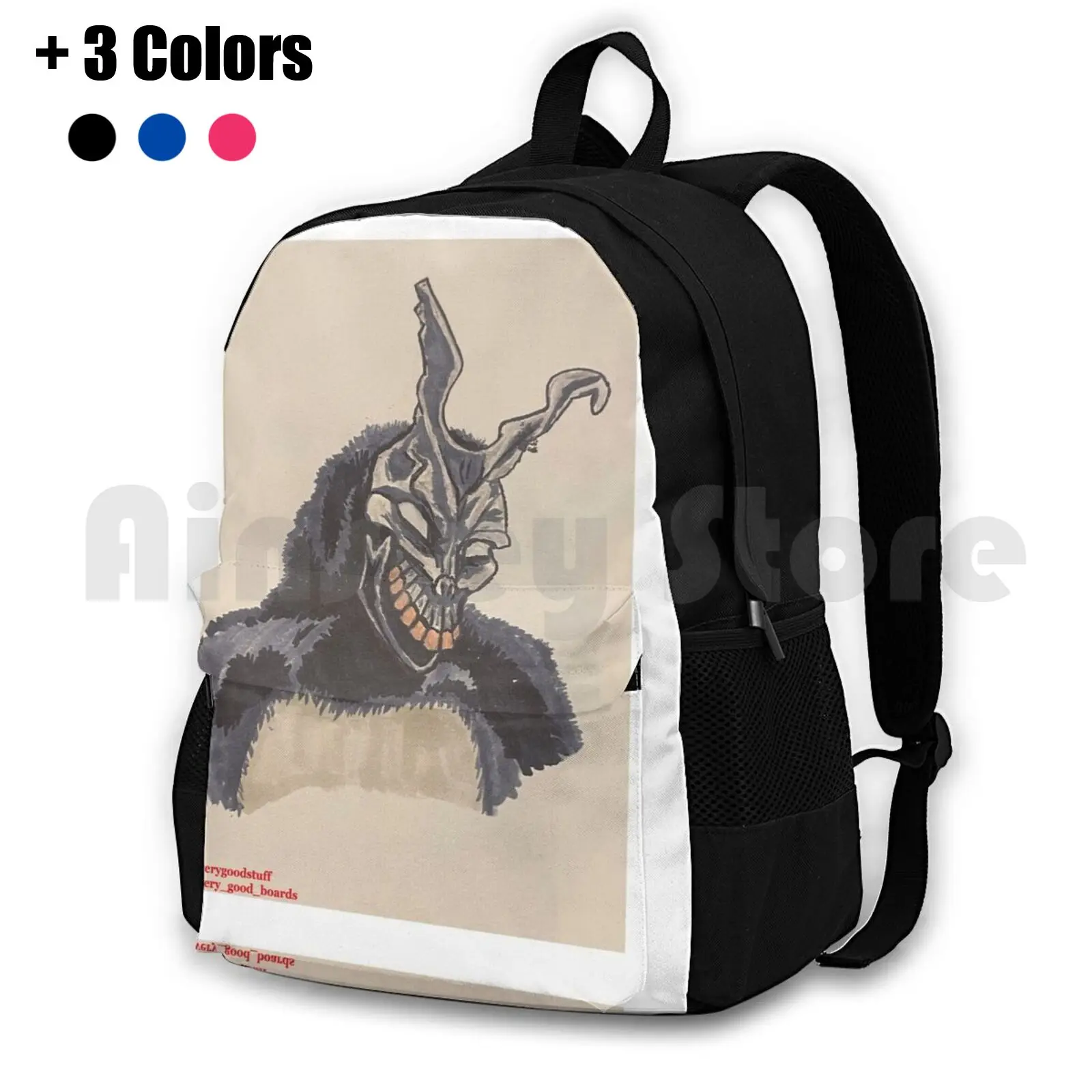 Frank Outdoor Hiking Backpack Riding Climbing Sports Bag Donnie Darko Rabbits Horror Halloween Spooky Movies Horro Movies Sci