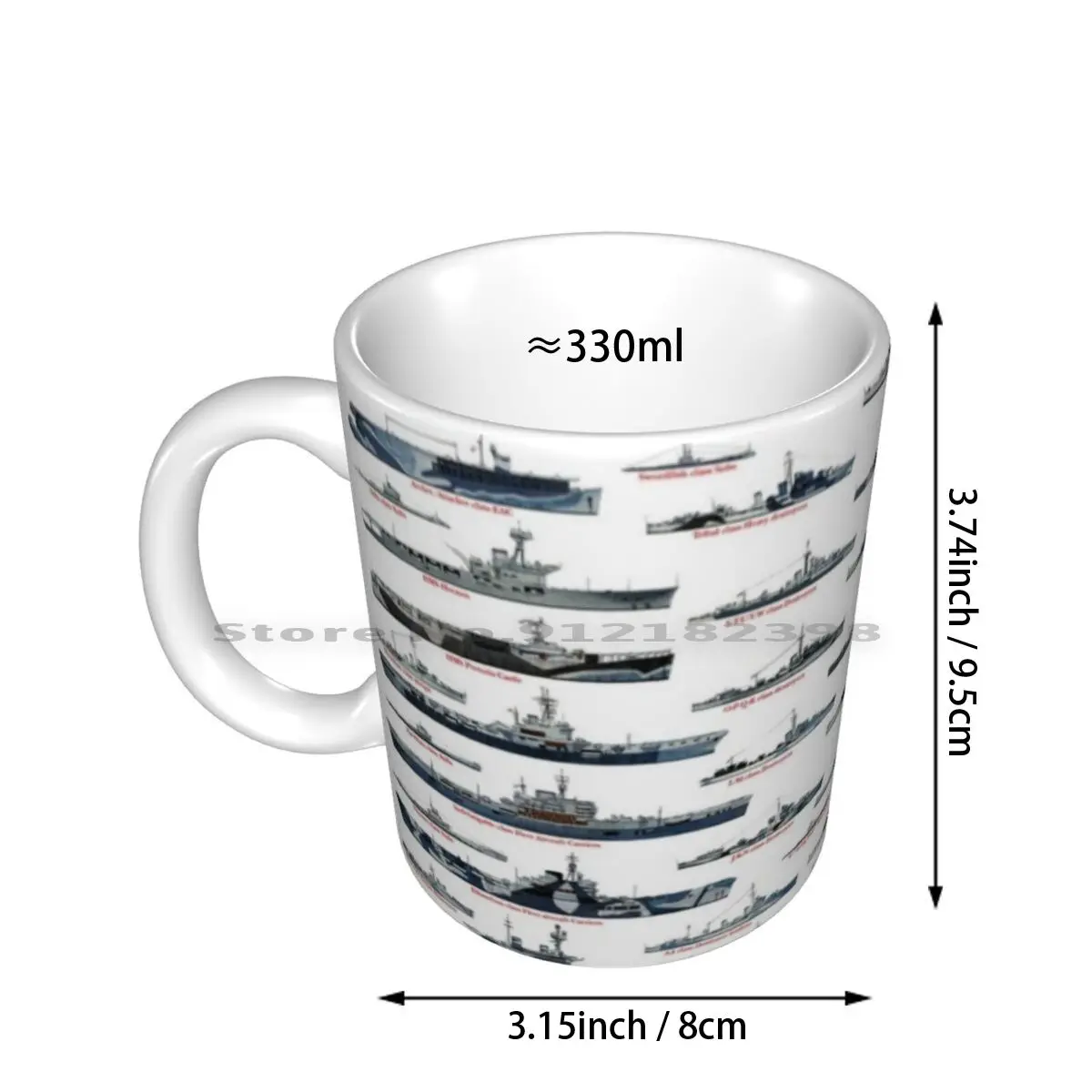 Royal Navy Ww2 Ceramic Mugs Coffee Cups Milk Tea Mug Ww2 Royal Navy Ships Fleet Battleship Types Creative Trending Vintage Gift