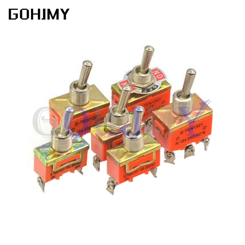 1PCS E-TEN1322 E-TEN1321 E-TEN1221 E-TEN1122 E-TEN1121 E-TEN1021 15A/250V Switch Miniature Toggle Switches 1322 1321 1221